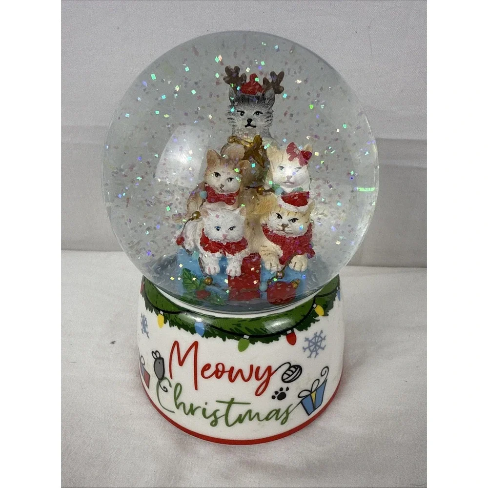 ROMAN‎ Cat Musical Snow Globe Cat